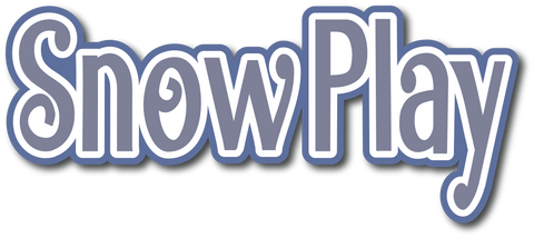 Snow Play - Scrapbook Page Title Sticker