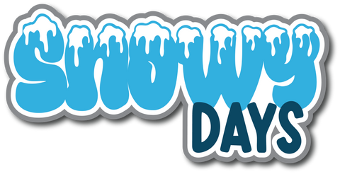 Snowy Days - Scrapbook Page Title Sticker
