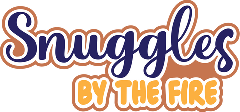 Snuggles by the Fire - Scrapbook Page Title Sticker