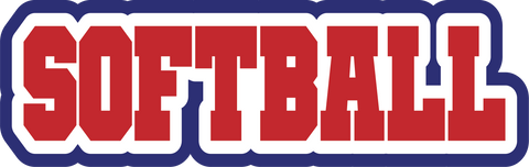 Softball - Scrapbook Page Title Sticker