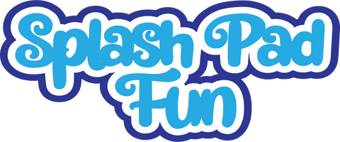 Splash Pad Fun - Scrapbook Page Title Sticker