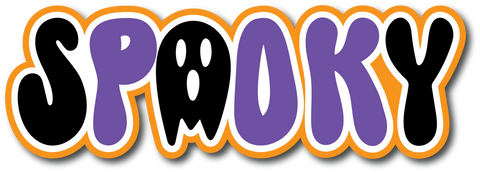 Spooky - Scrapbook Page Title Sticker