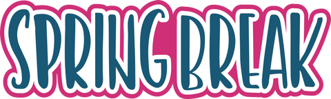 Spring Break - Scrapbook Page Title Sticker