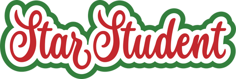 Star Student - Scrapbook Page Title Sticker