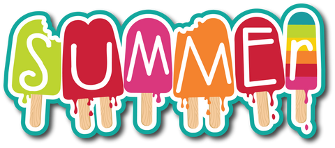 Summer - Scrapbook Page Title Sticker