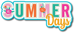 Summer Days - Scrapbook Page Title Sticker