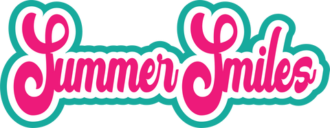 Summer Smiles - Scrapbook Page Title Sticker