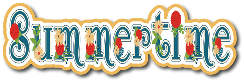 Summertime - Scrapbook Page Title Sticker