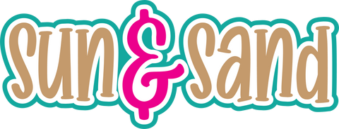 Sun & Sand - Scrapbook Page Title Sticker