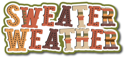 Sweater Weather - Scrapbook Page Title Sticker