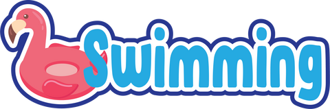 Swimming - Scrapbook Page Title Sticker
