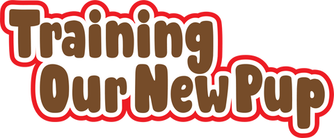 Training Our New Pup - Scrapbook Page Title Sticker