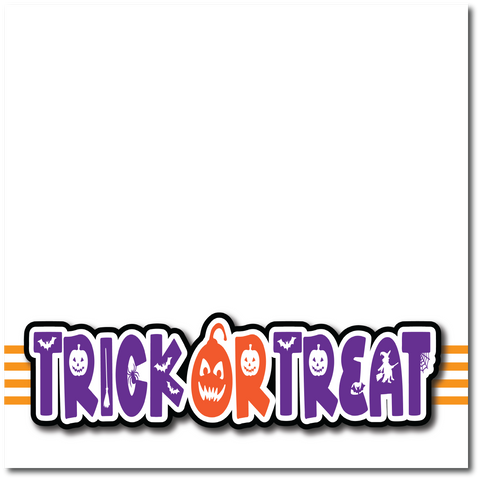 Trick or Treat - Printed Premade Scrapbook Page 12x12 Layout