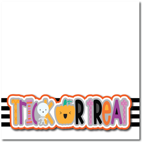 Trick or Treat - Printed Premade Scrapbook Page 12x12 Layout