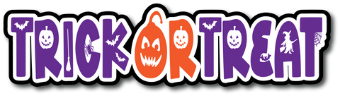 Trick or Treat - Scrapbook Page Title Sticker