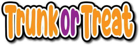 Trunk or Treat - Scrapbook Page Title Sticker