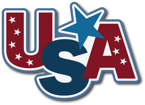 USA - Scrapbook Page Title Sticker