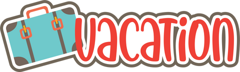 Vacation - Scrapbook Page Title Sticker