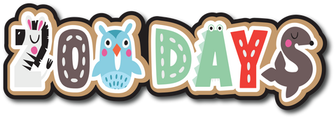 Zoo Days - Scrapbook Page Title Sticker