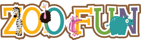 Zoo Fun - Scrapbook Page Title Sticker