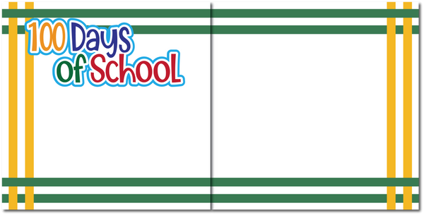 100 Days of School - Scrapbook Double Page Kit