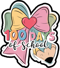 100 Days of School  - Scrapbook Page Title Die Cut