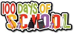 100 Days of School - Scrapbook Page Title Die Cut
