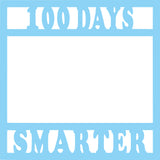 100 Days Smarter - Scrapbook Page Overlay Die Cut - Choose a Color