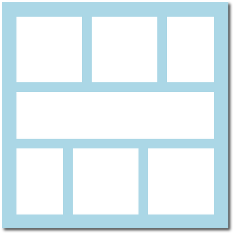 Light Blue - 12x12 Base Scrapbook Page