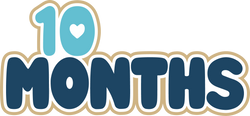 10 Months - Scrapbook Page Title Sticker