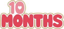 10 Months - Scrapbook Page Title Sticker