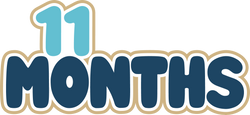 11 Months - Scrapbook Page Title Sticker