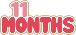 11 Months - Scrapbook Page Title Sticker