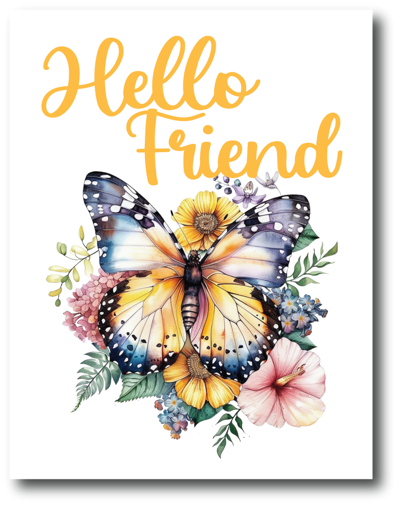 Hello Friend - Greeting Card – Autumn's Crafty Corner