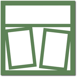 Apple Green - 2 Frames - 12x12 Base Scrapbook Page