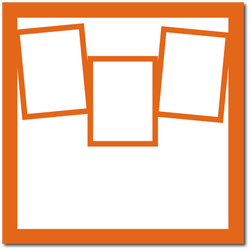 Pumpkin - 3 Frames - 12x12 Base Scrapbook Page