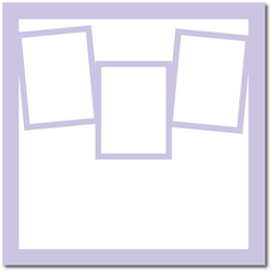 Light Purple - 3 Frames - 12x12 Base Scrapbook Page