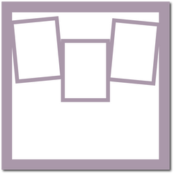 Lilac - 3 Frames - 12x12 Base Scrapbook Page