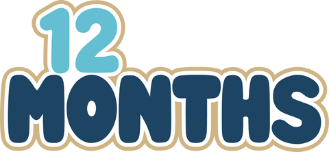 12 Months - Scrapbook Page Title Sticker