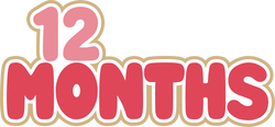 12 Months - Scrapbook Page Title Sticker