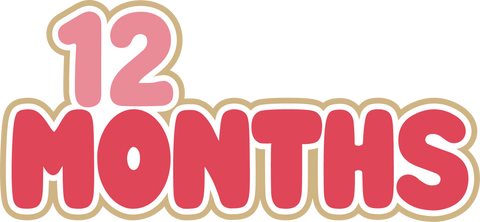 12 Months - Digital Cut File - SVG - INSTANT DOWNLOAD