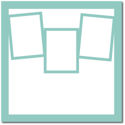 Opal - 3 Frames - 12x12 Base Scrapbook Page