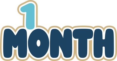 1 Month - Digital Cut File - SVG - INSTANT DOWNLOAD