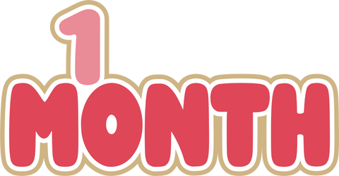 1 Month - Digital Cut File - SVG - INSTANT DOWNLOAD