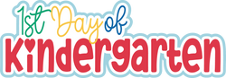 1st Day of Kindergarten - Scrapbook Page Title Sticker