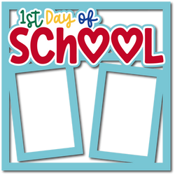 1st Day of School - 2 Frames - Layered Overlay - Digital Cut File - SVG - INSTANT DOWNLOAD