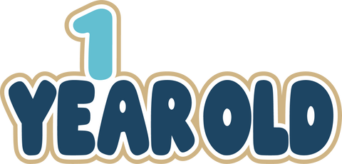 1 Year Old - Digital Cut File - SVG - INSTANT DOWNLOAD