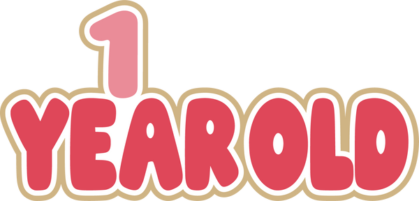 1 Year Old - Digital Cut File - SVG - INSTANT DOWNLOAD