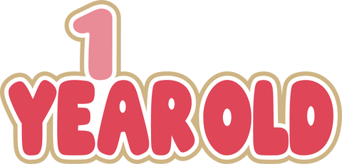 1 Year Old - Digital Cut File - SVG - INSTANT DOWNLOAD