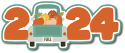 2024 - Fall Truck - Scrapbook Page Title Die Cut